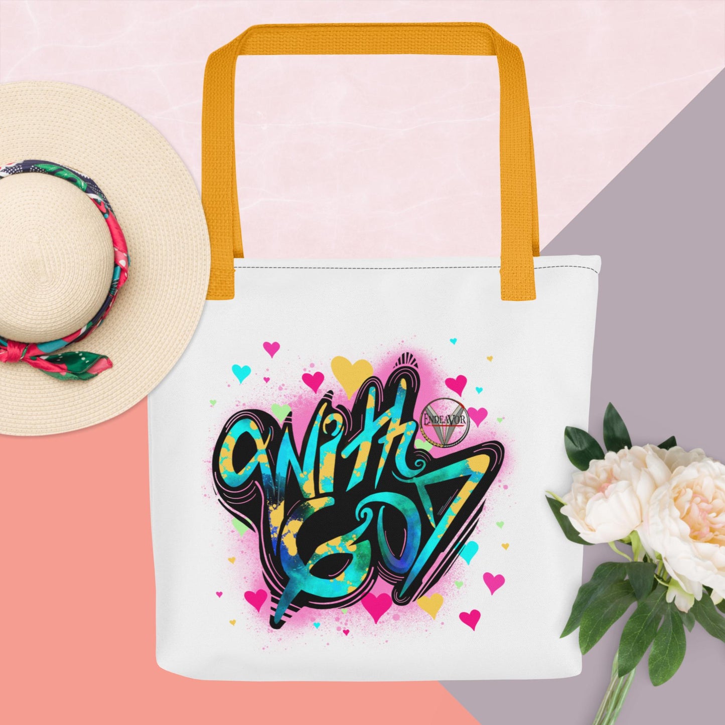 With God, The Love Within Valentines day Tote bag