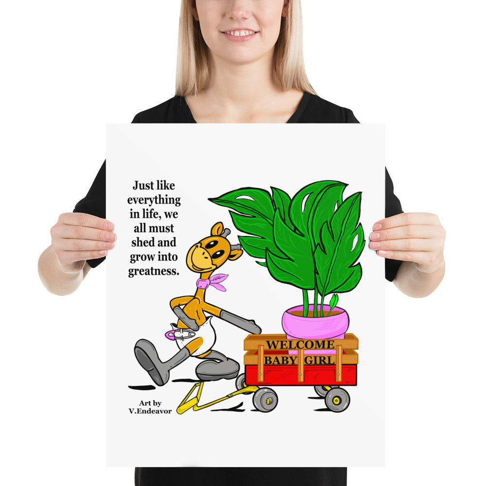 Bowiie The Influencer Giraffe Poster