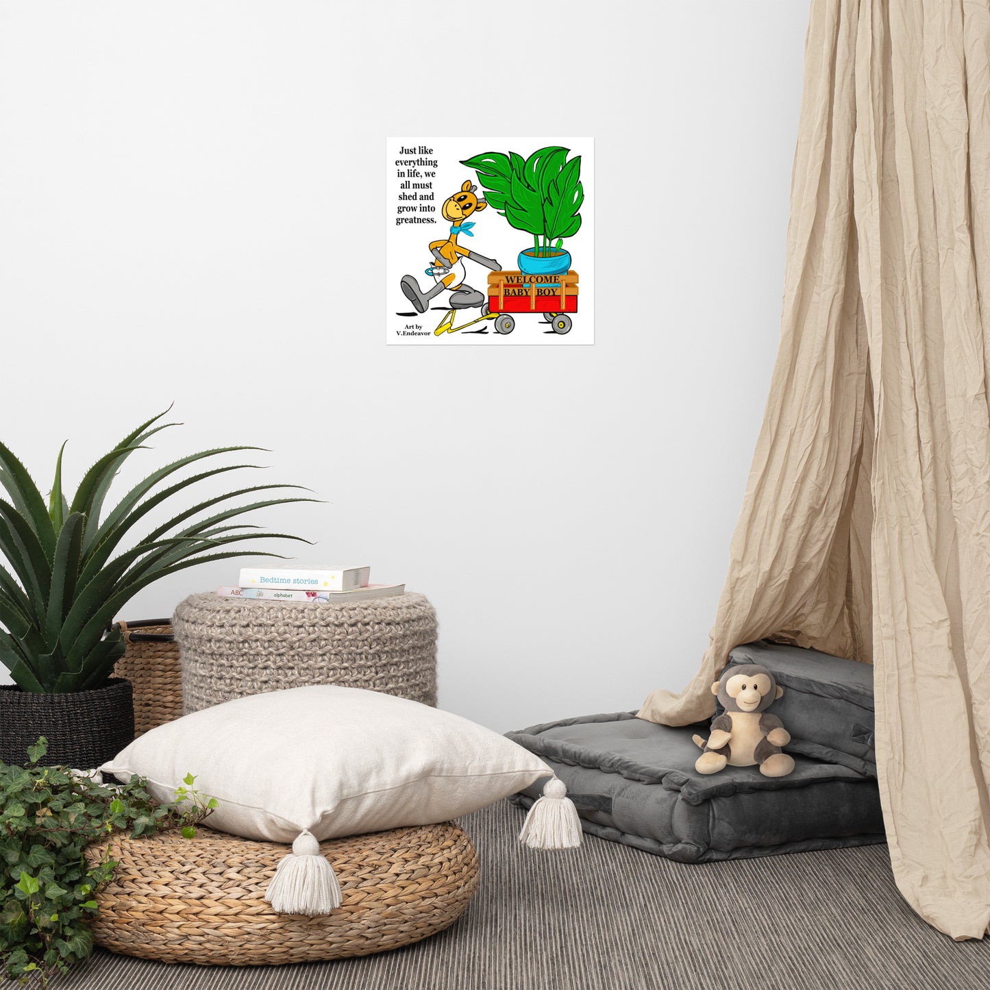 Bowiie The Influencer Giraffe Poster