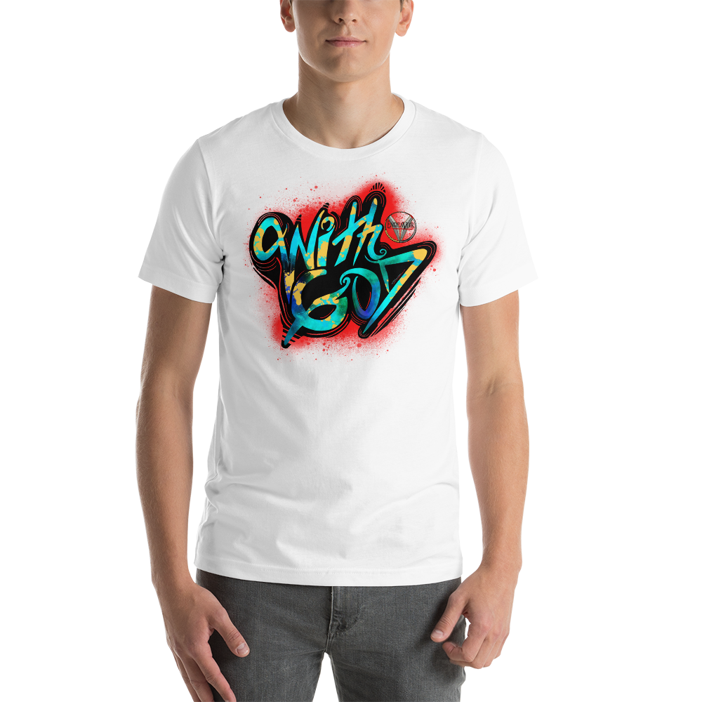 With God Crimson Red Splash Short-Sleeve Men T-Shirt