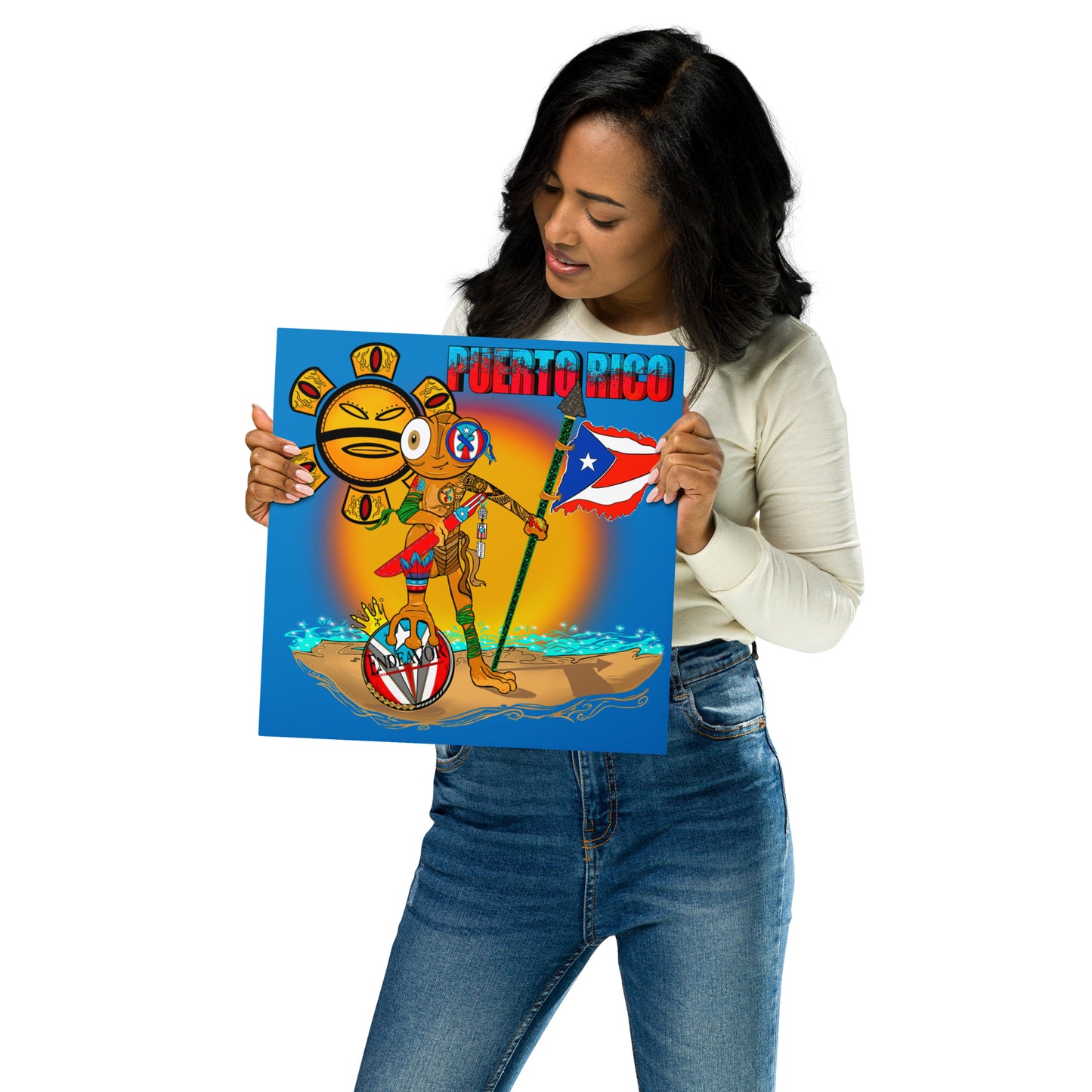 Puerto Rican Pride Wall Art, Weco!! The Coqui Metal prints
