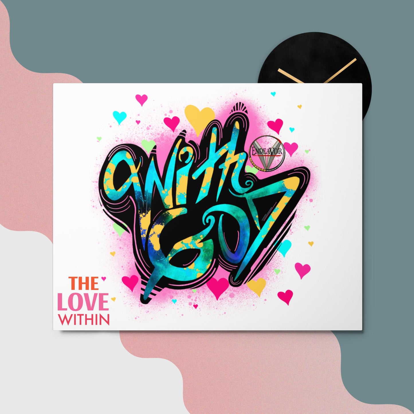 With God, The Love Within Metal prints