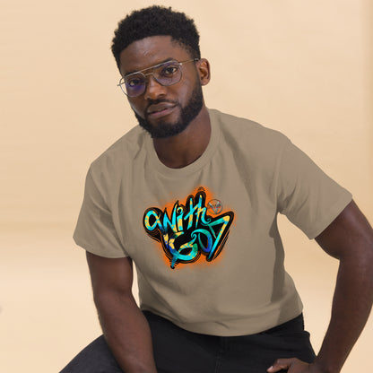 With God Orange Splash Men's classic tee