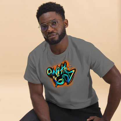 With God Orange Splash Men's classic tee