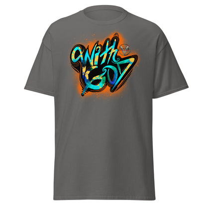 With God Orange Splash Men's classic tee