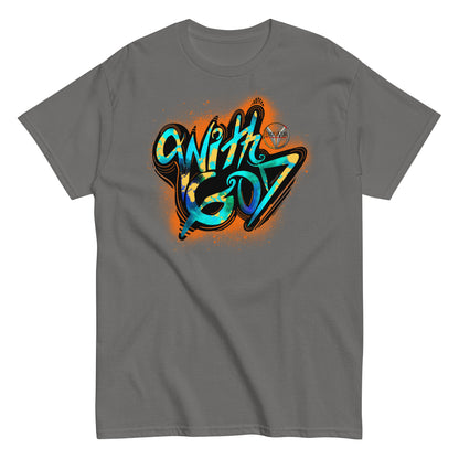 With God Orange Splash Men's classic tee