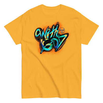 With God Orange Splash Men's classic tee