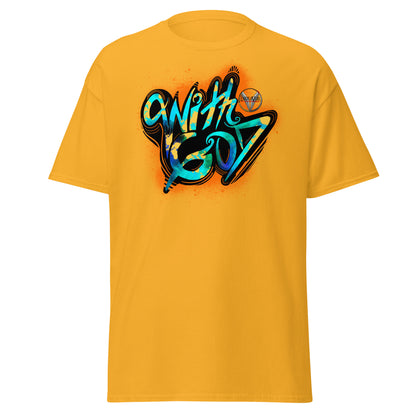 With God Orange Splash Men's classic tee