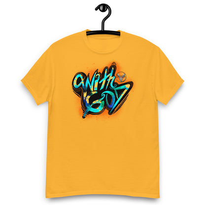 With God Orange Splash Men's classic tee