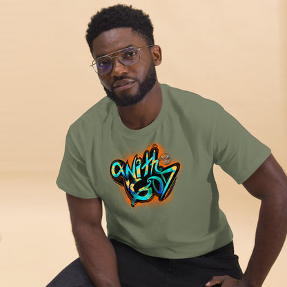 With God Orange Splash Men's classic tee