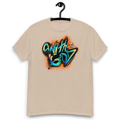 With God Orange Splash Men's classic tee
