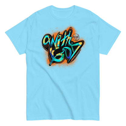 With God Orange Splash Men's classic tee