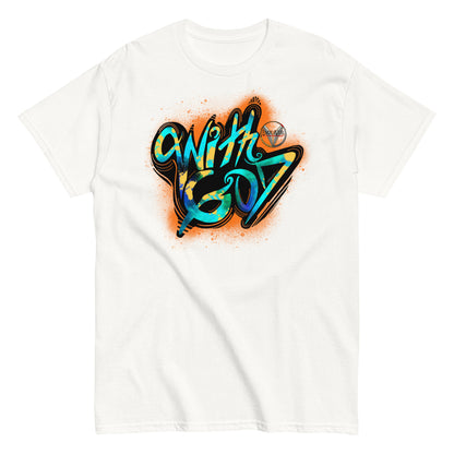 With God Orange Splash Men's classic tee