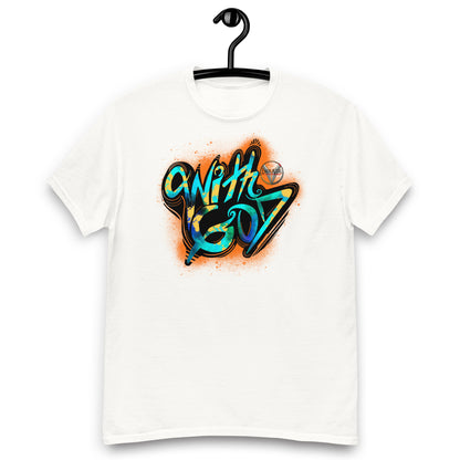 With God Orange Splash Men's classic tee