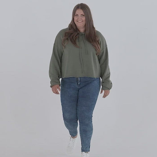 Women's Cropped Hoodie Bella + Canvas 7502.mp4