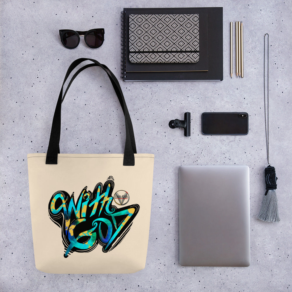 With God Tote bag