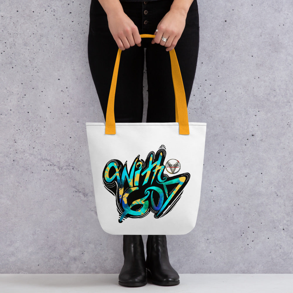 With God Tote bag