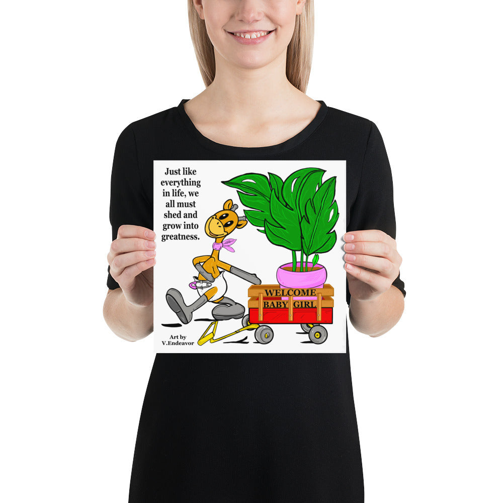 Bowiie The Influencer Giraffe Poster