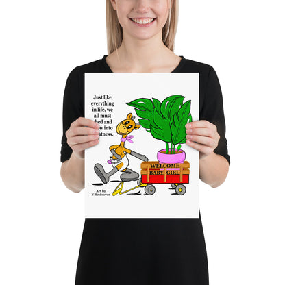 Bowiie The Influencer Giraffe Poster