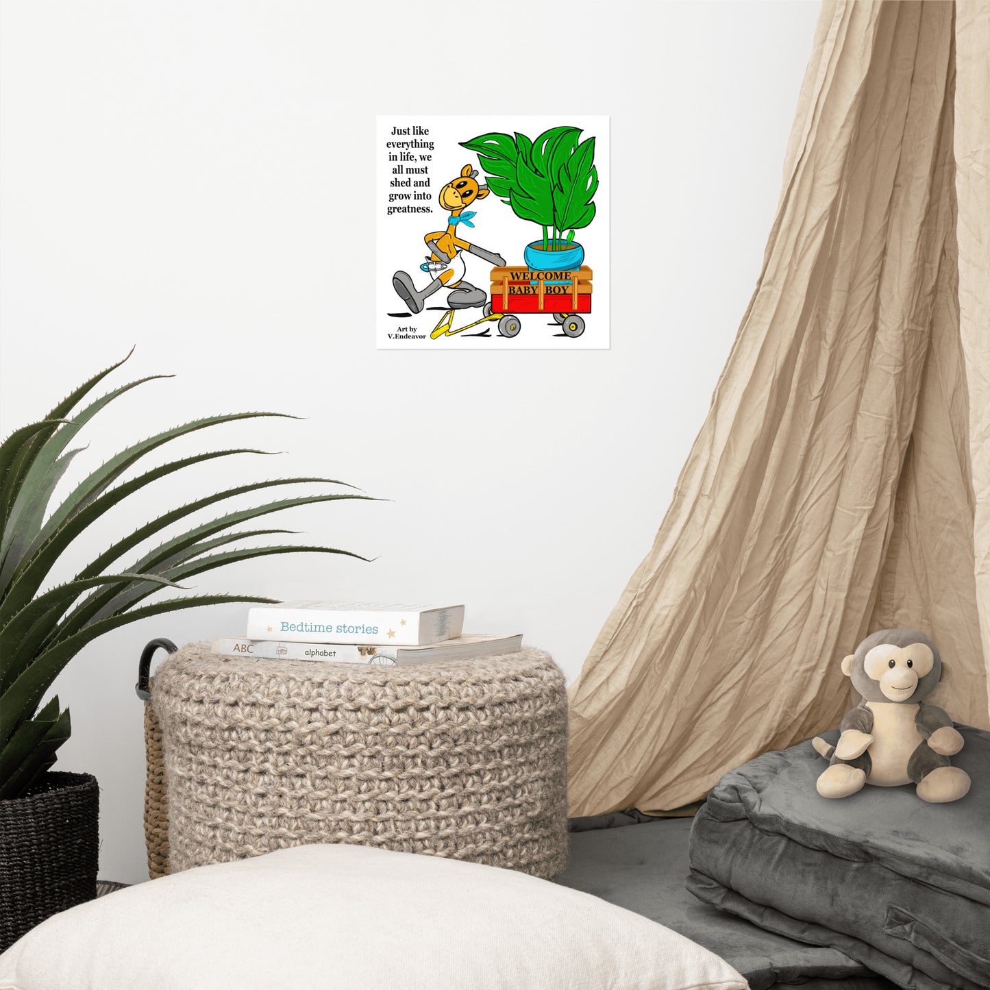 Bowiie The Influencer Giraffe Poster