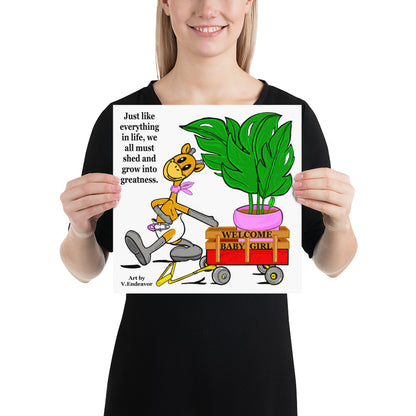 Bowiie The Influencer Giraffe Poster