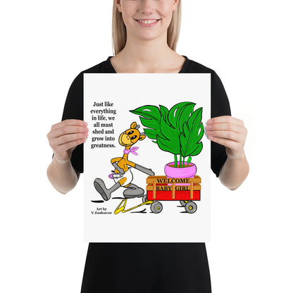 Bowiie The Influencer Giraffe Poster