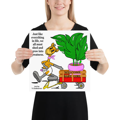 Bowiie The Influencer Giraffe Poster