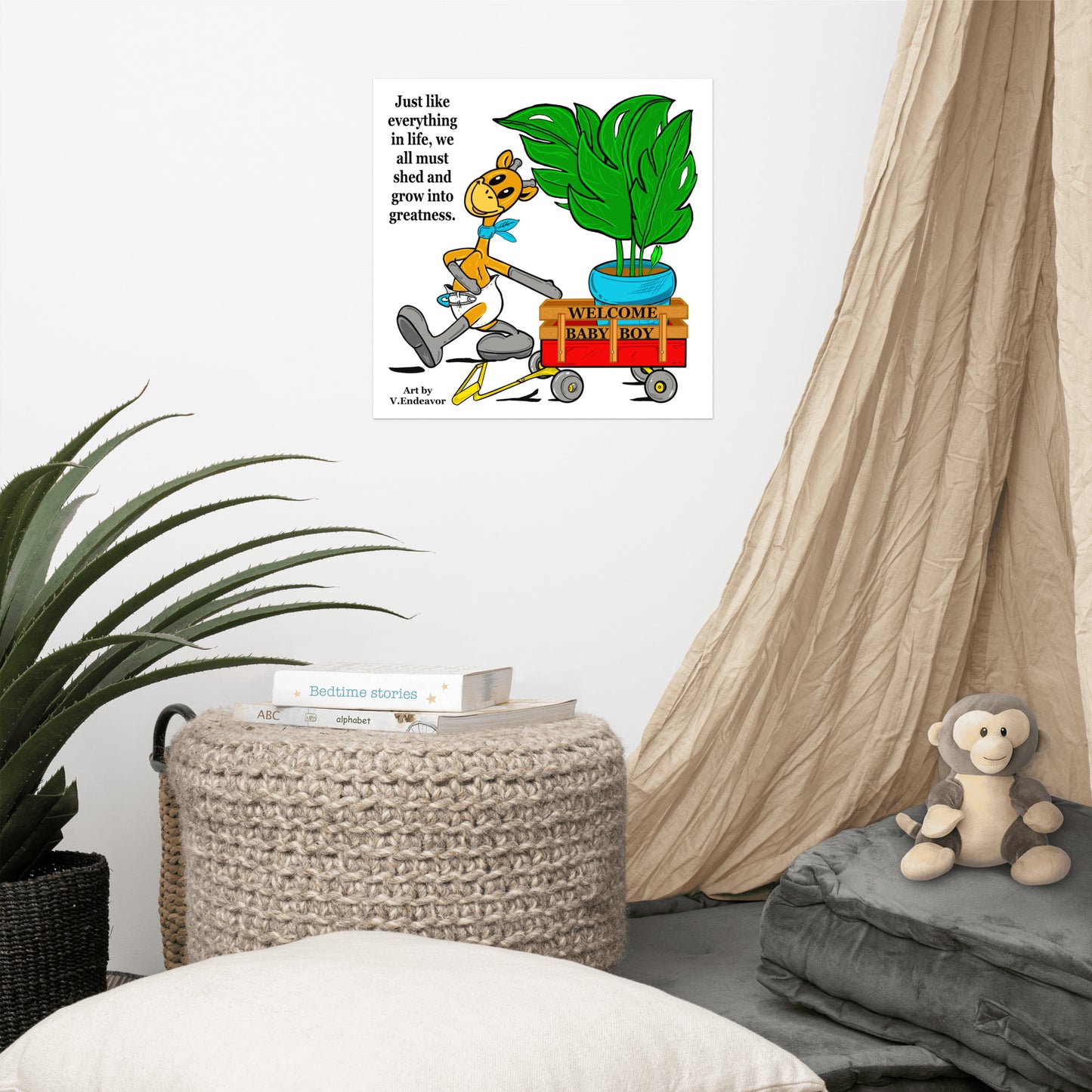 Bowiie The Influencer Giraffe Poster