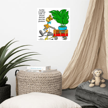 Bowiie The Influencer Giraffe Poster
