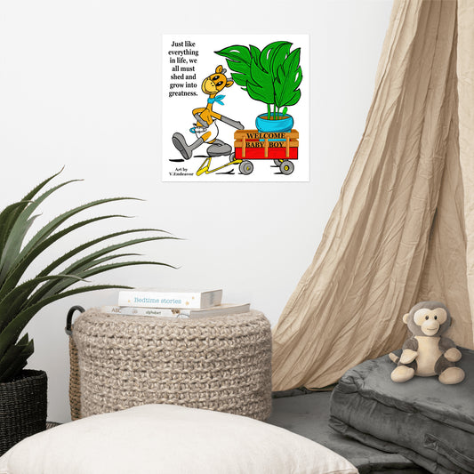 Bowiie The Influencer Giraffe Poster