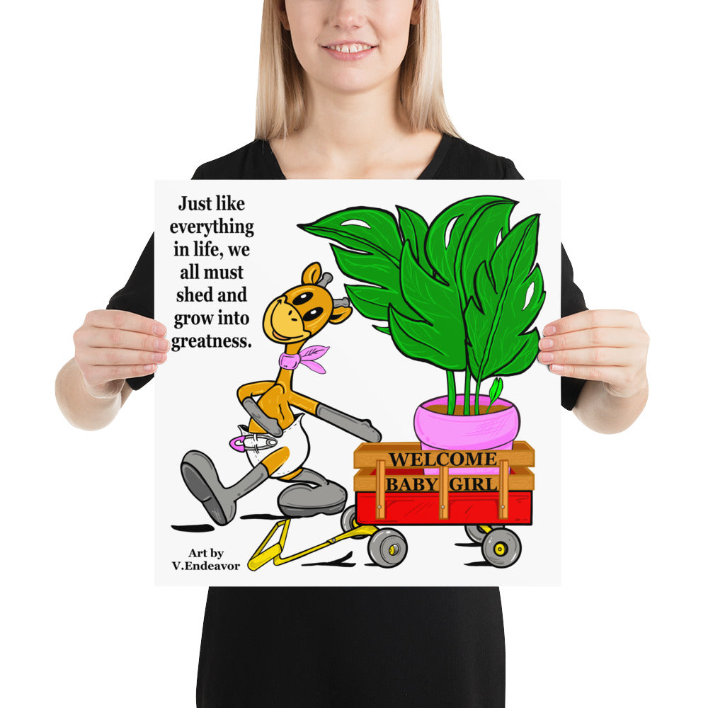 Bowiie The Influencer Giraffe Poster