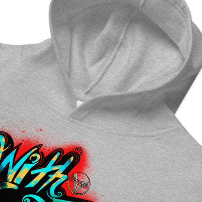 With God Red Splash Kids Fleece Hoodie