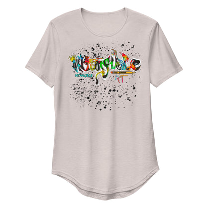 Men's Intangible Art Curved Hem T-Shirt