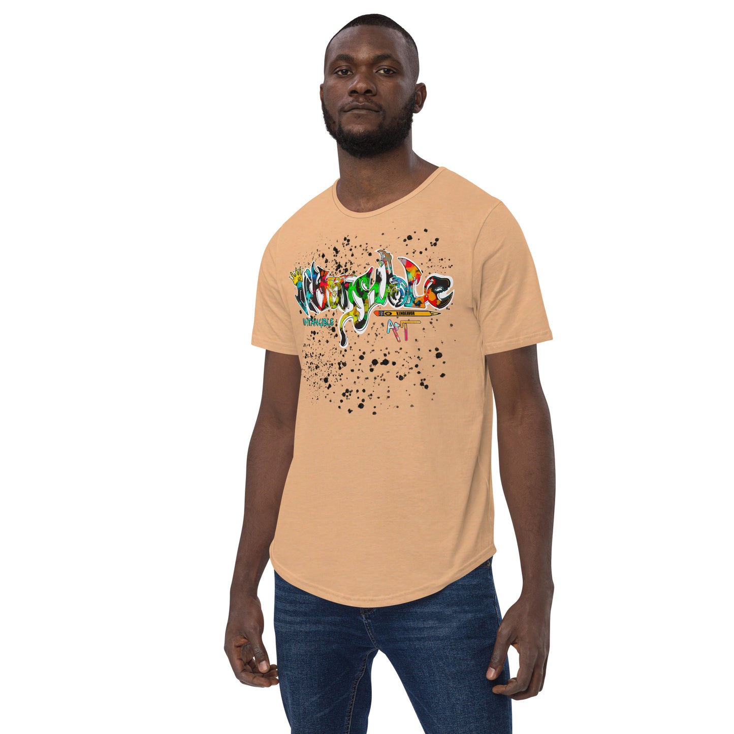 Men's Intangible Art Curved Hem T-Shirt