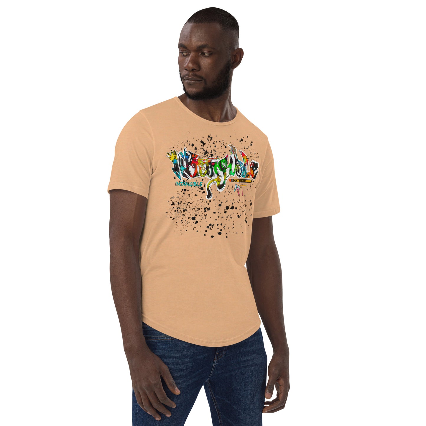 Men's Intangible Art Curved Hem T-Shirt