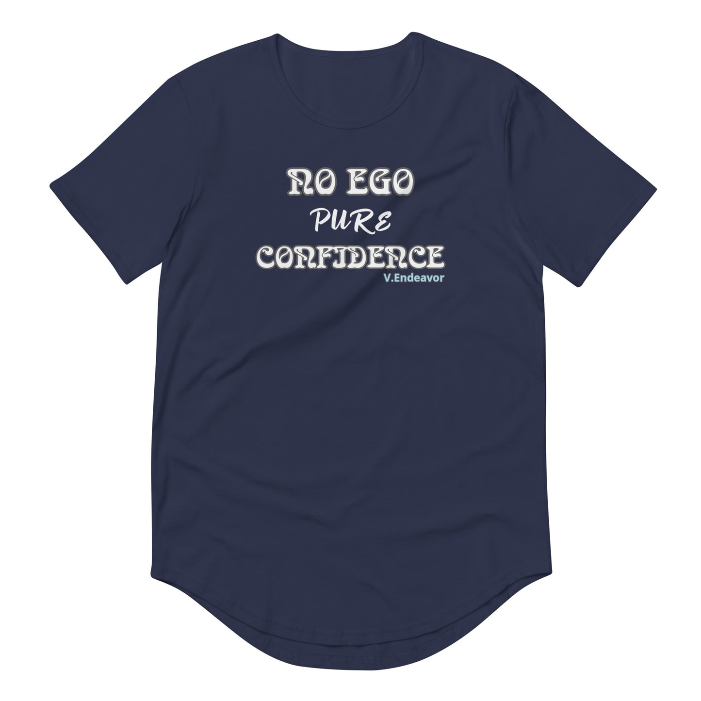 No Ego Pure Confidence Men's Curved Hem T-Shirt