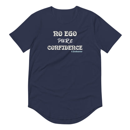 No Ego Pure Confidence Men's Curved Hem T-Shirt