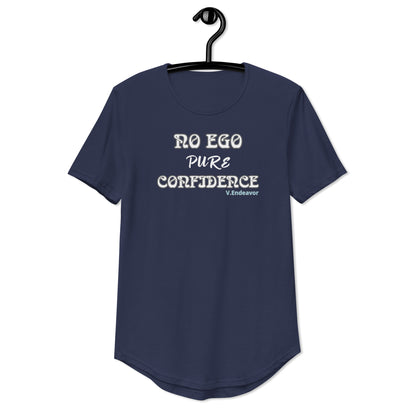 No Ego Pure Confidence Men's Curved Hem T-Shirt