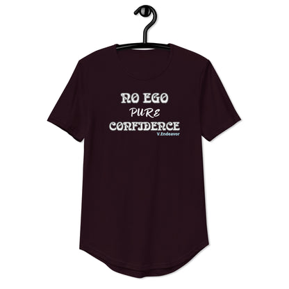 No Ego Pure Confidence Men's Curved Hem T-Shirt