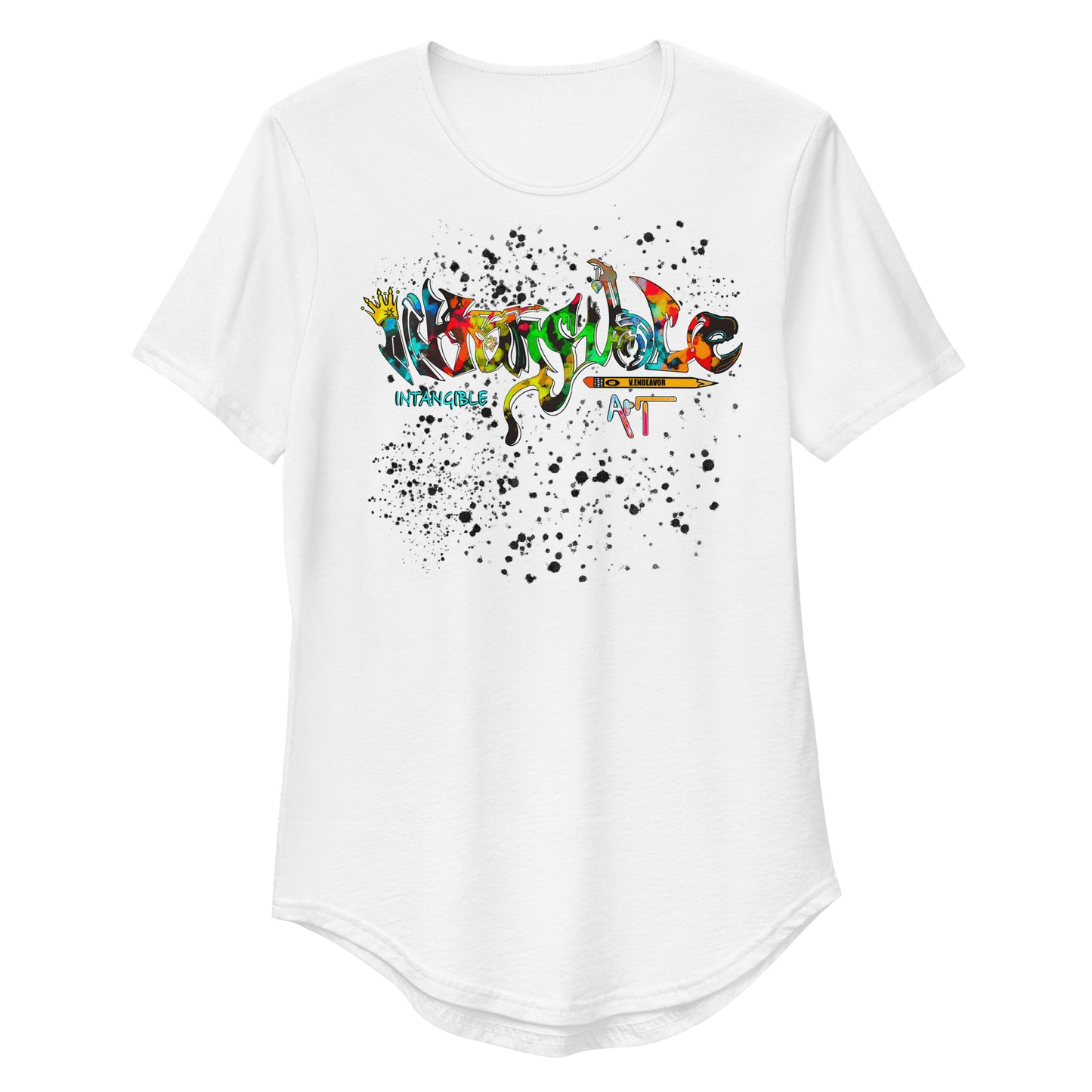 Men's Intangible Art Curved Hem T-Shirt