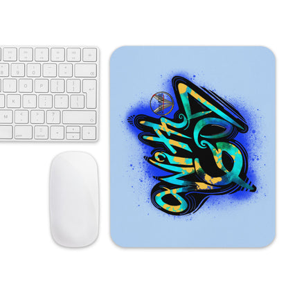 With God Cobalt Blue Splash, Pattens Blue Mouse Pad