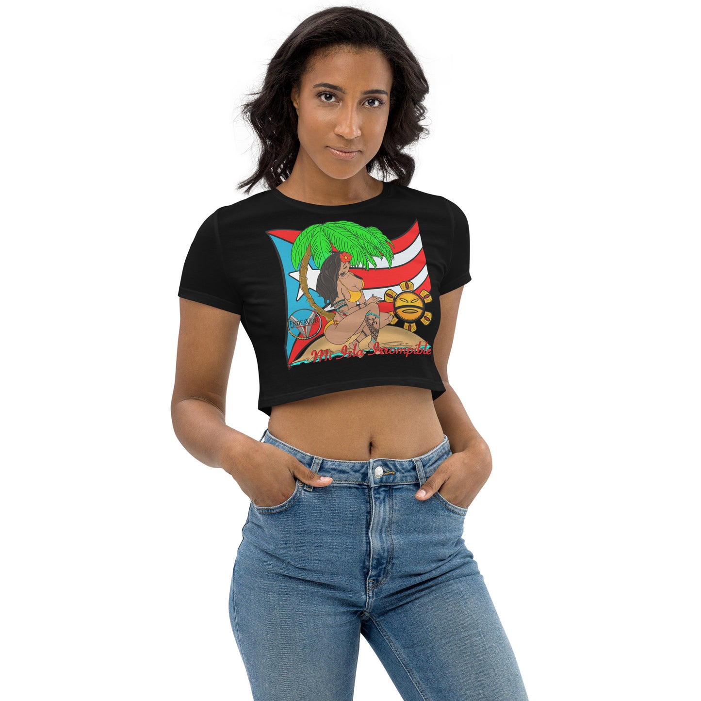 Mi Isla Irrompible Puerto Rican Organic Crop Top