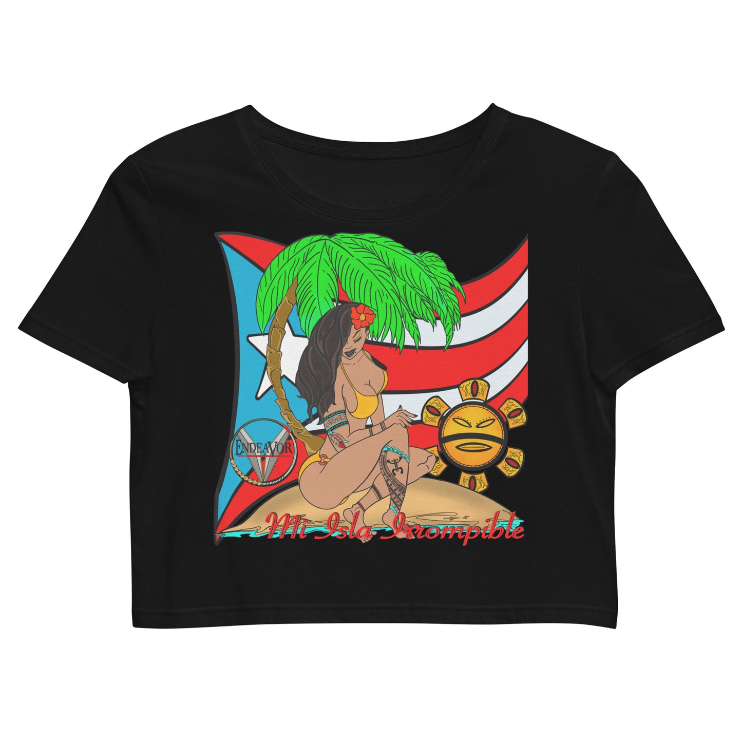 Mi Isla Irrompible Puerto Rican Organic Crop Top