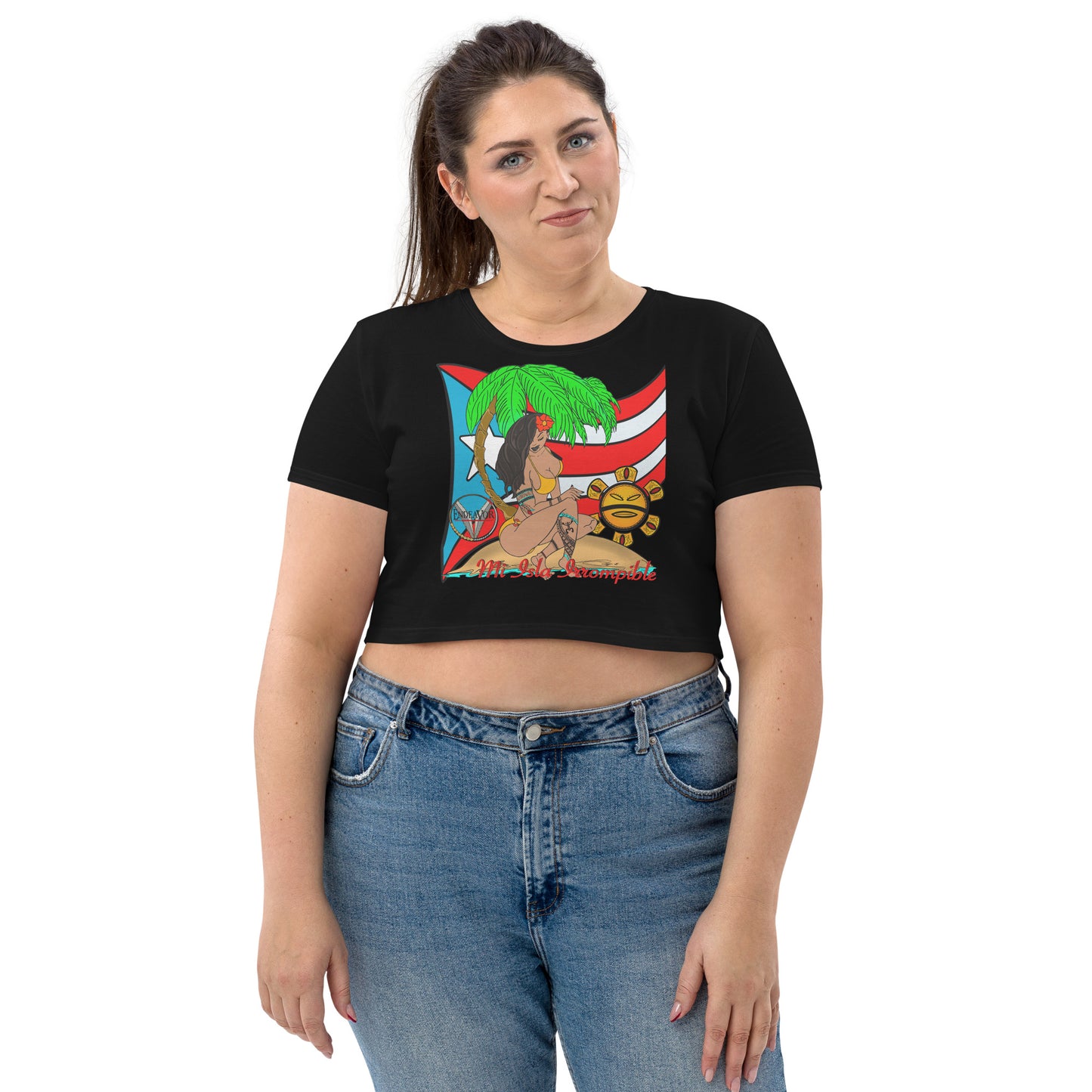 Mi Isla Irrompible Puerto Rican Organic Crop Top
