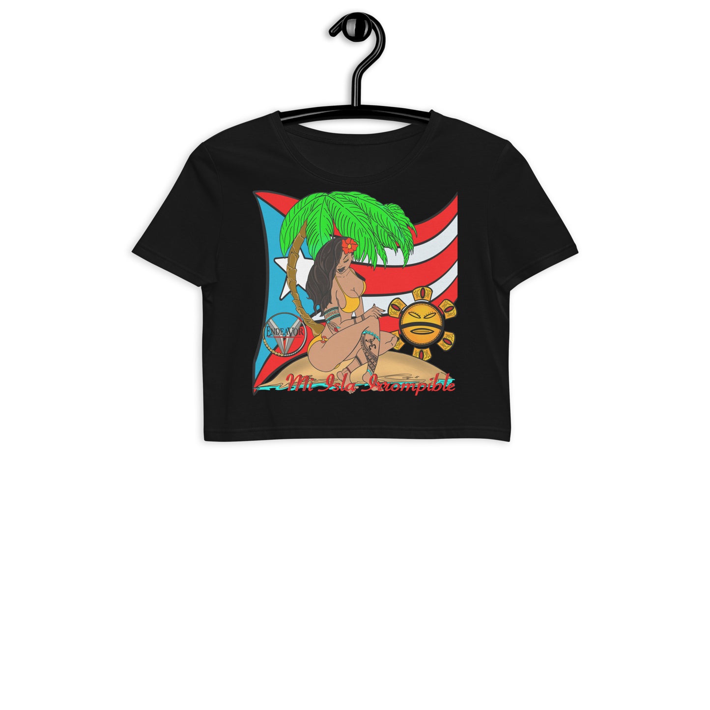 Mi Isla Irrompible Puerto Rican Organic Crop Top