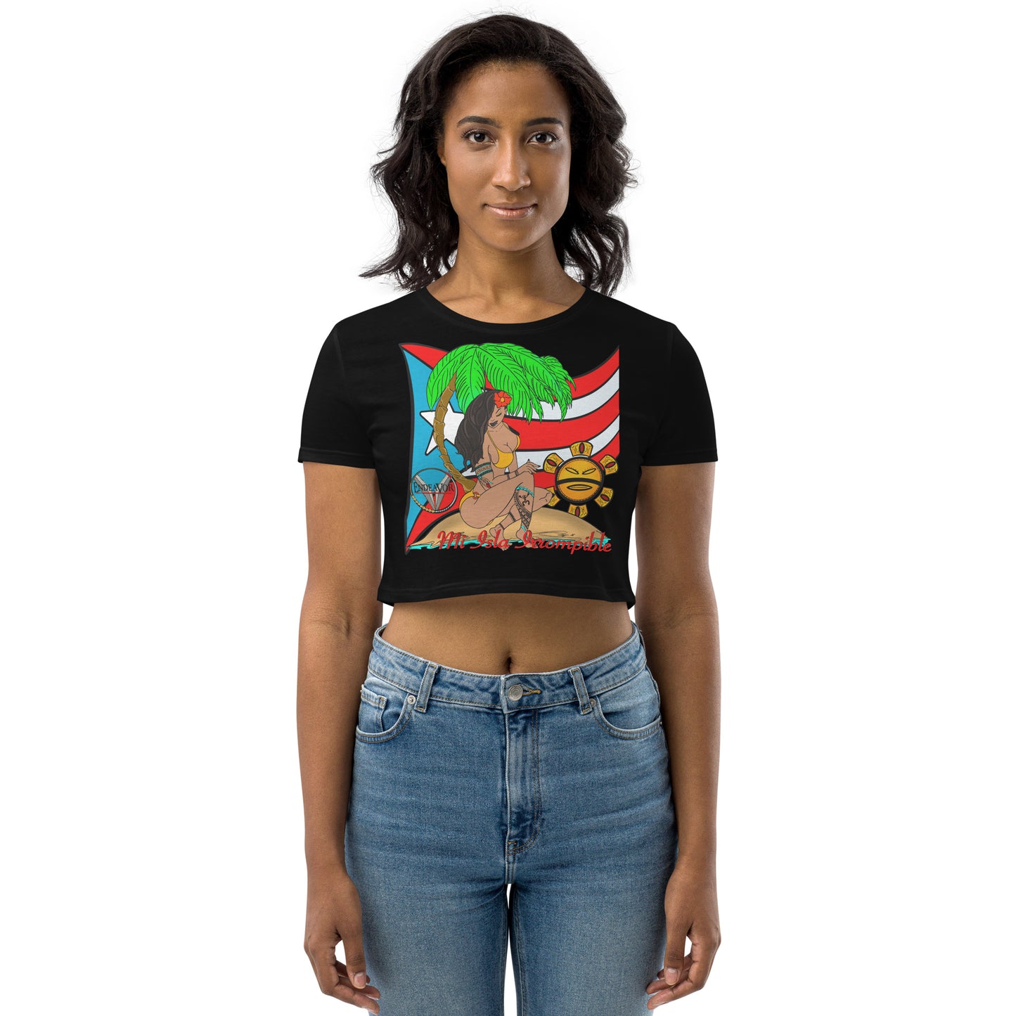 Mi Isla Irrompible Puerto Rican Organic Crop Top