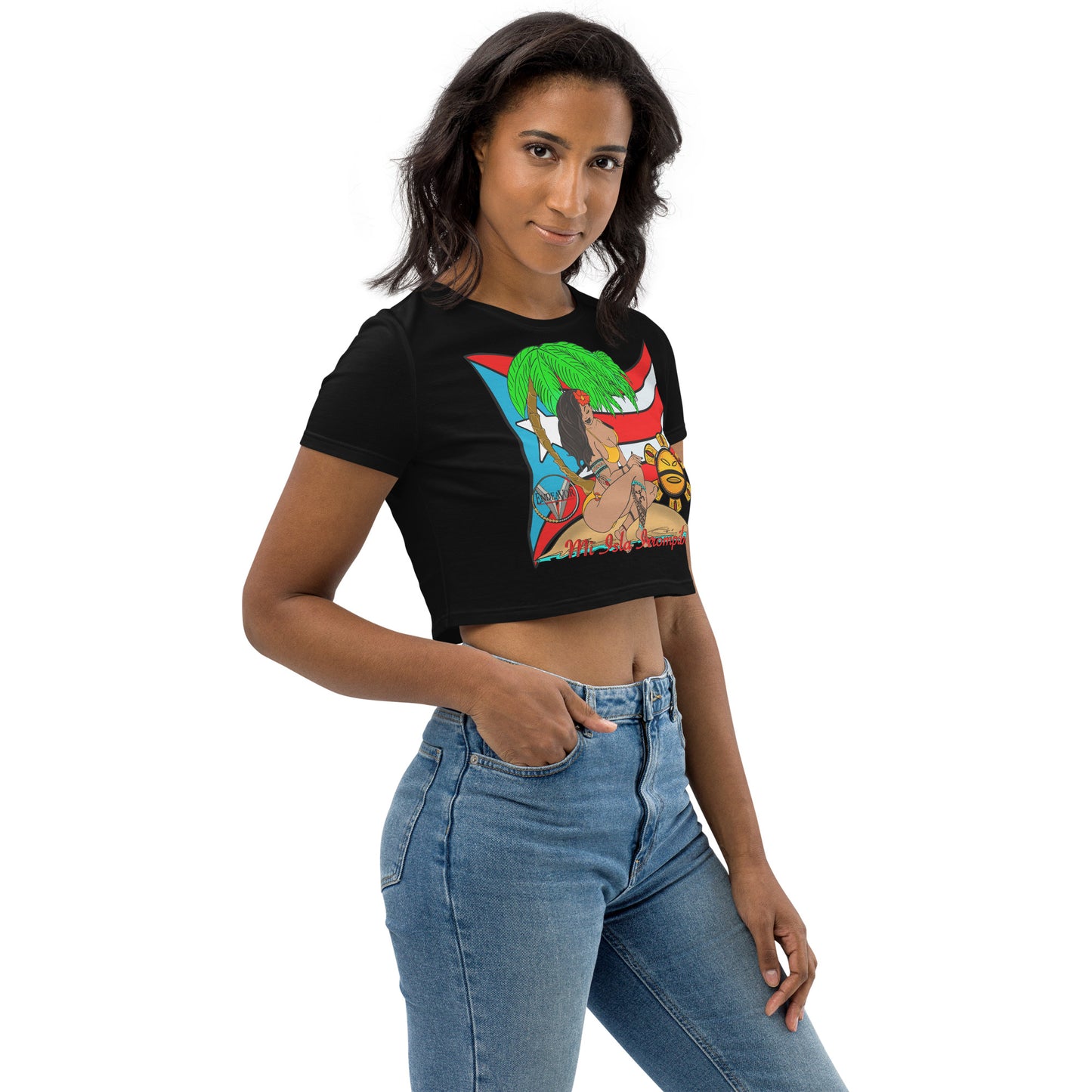 Mi Isla Irrompible Puerto Rican Organic Crop Top