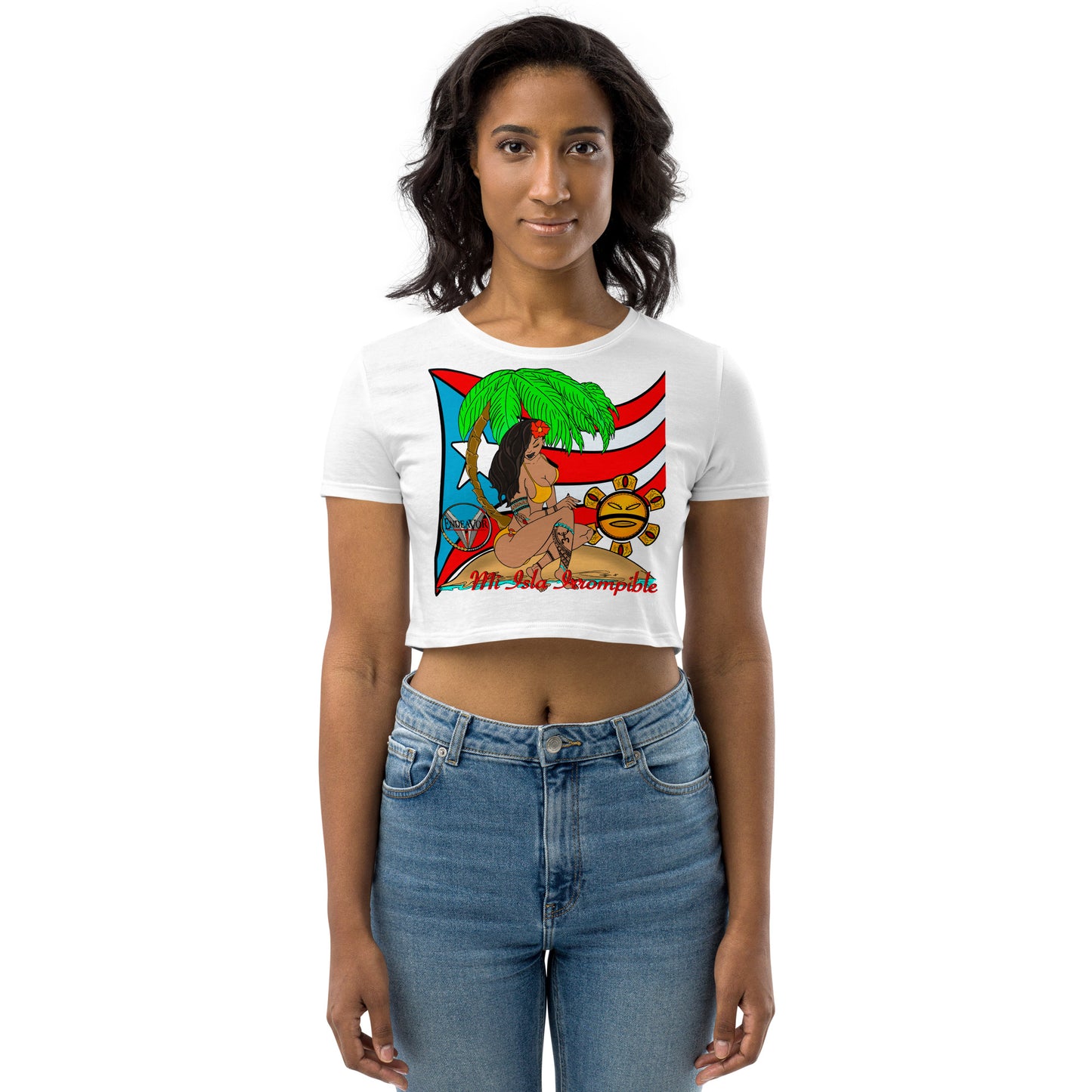 Mi Isla Irrompible Puerto Rican Organic Crop Top