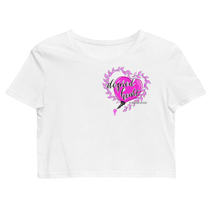 Desired Heart Fuchsia Pink Organic Crop Top