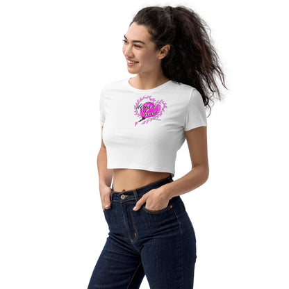 Desired Heart Fuchsia Pink Organic Crop Top